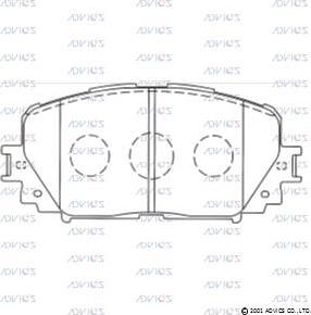 Advics SN939 - Тормозные колодки, дисковые, комплект autospares.lv