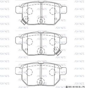 Advics SN938P - Тормозные колодки, дисковые, комплект autospares.lv