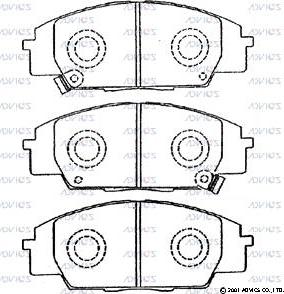 Simer 861 - Тормозные колодки, дисковые, комплект autospares.lv
