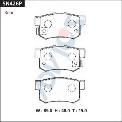 Advics SN426P - Тормозные колодки, дисковые, комплект autospares.lv