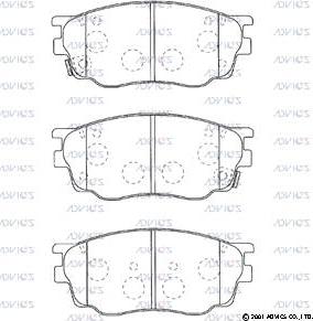 Advics SN599P - Тормозные колодки, дисковые, комплект autospares.lv