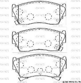 Advics SN585P - Тормозные колодки, дисковые, комплект autospares.lv