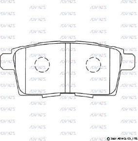 Advics SN586 - Тормозные колодки, дисковые, комплект autospares.lv