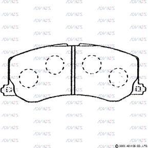 Advics SN652P - Тормозные колодки, дисковые, комплект autospares.lv