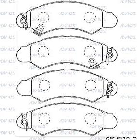 Advics SN681P - Тормозные колодки, дисковые, комплект autospares.lv