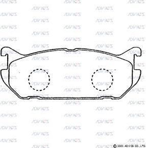 Advics SN627 - Тормозные колодки, дисковые, комплект autospares.lv