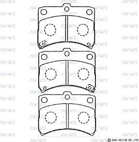 Advics SN103P - Тормозные колодки, дисковые, комплект autospares.lv