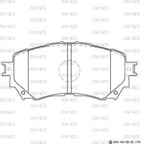 Advics SN188 - Тормозные колодки, дисковые, комплект autospares.lv