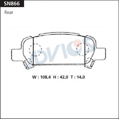 Advics SN866 - Тормозные колодки, дисковые, комплект autospares.lv