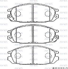 Advics SN839P - Тормозные колодки, дисковые, комплект autospares.lv