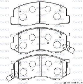 Advics SN827P - Тормозные колодки, дисковые, комплект autospares.lv