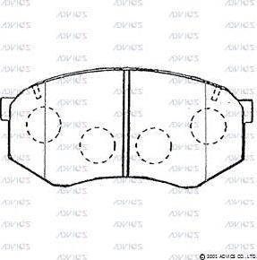 Advics SN299 - Тормозные колодки, дисковые, комплект autospares.lv