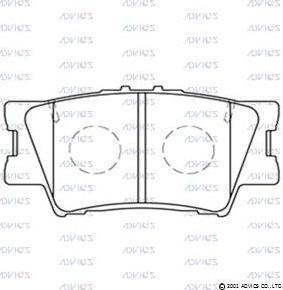 Advics SN221 - Тормозные колодки, дисковые, комплект autospares.lv