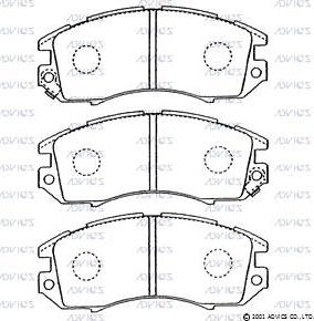 Advics SN794P - Тормозные колодки, дисковые, комплект autospares.lv