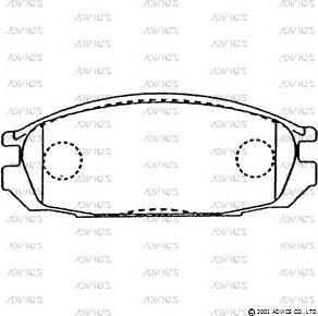 Advics SN791 - Тормозные колодки, дисковые, комплект autospares.lv