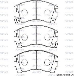 Advics SN798P - Тормозные колодки, дисковые, комплект autospares.lv