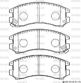 Advics SN760P - Тормозные колодки, дисковые, комплект autospares.lv