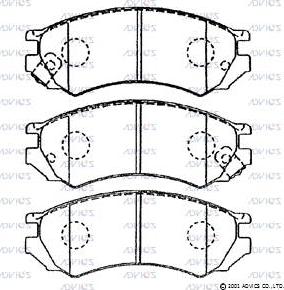 Advics SN783P - Тормозные колодки, дисковые, комплект autospares.lv