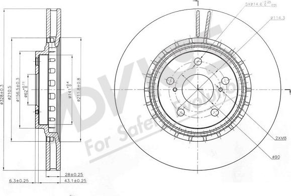 ADVICS-SEA A6F147 - Тормозной диск autospares.lv