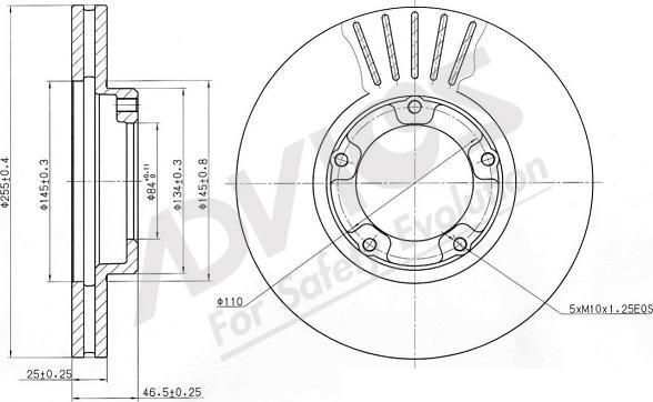 ADVICS-SEA A6F263 - Тормозной диск autospares.lv