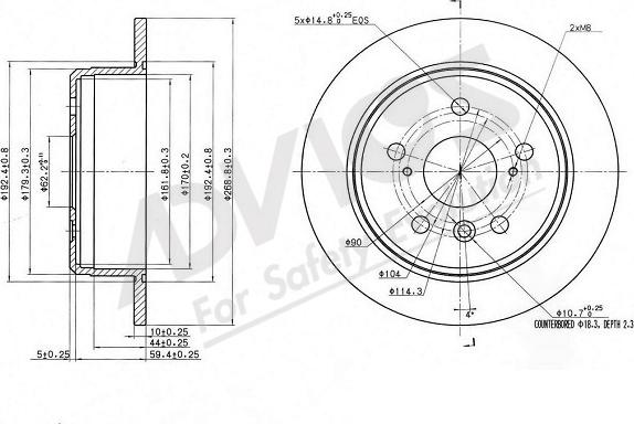 ADVICS-SEA A6R458 - Тормозной диск autospares.lv