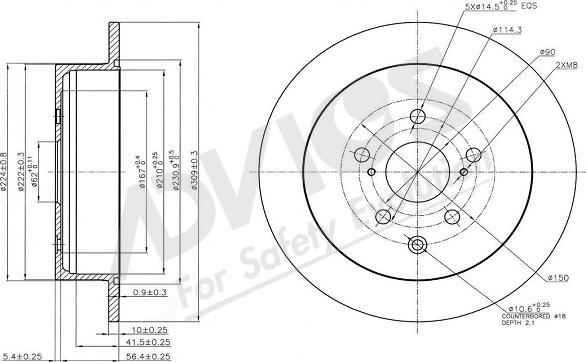ADVICS-SEA A6R094 - Тормозной диск autospares.lv