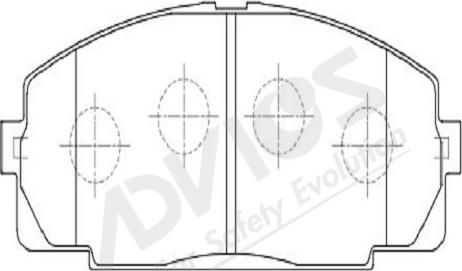 ADVICS-SEA A1N050Y - Тормозные колодки, дисковые, комплект autospares.lv