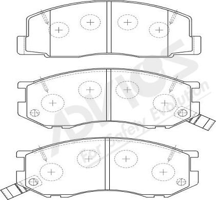 ADVICS-SEA A1N078Y - Тормозные колодки, дисковые, комплект autospares.lv