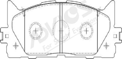 ADVICS-SEA A1N154Y - Тормозные колодки, дисковые, комплект autospares.lv