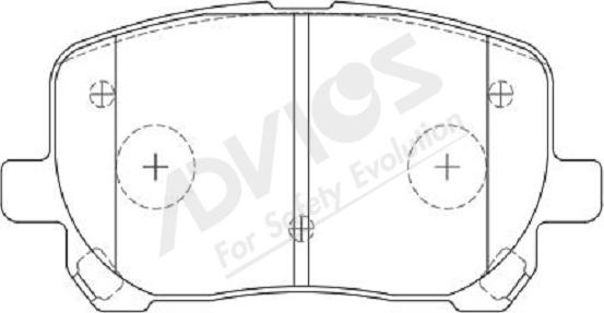 ADVICS-SEA A1N105Y - Тормозные колодки, дисковые, комплект autospares.lv