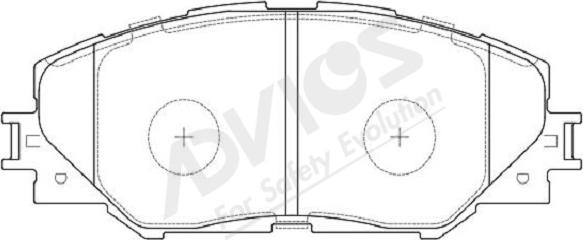 ADVICS-SEA A1N129Y - Тормозные колодки, дисковые, комплект autospares.lv