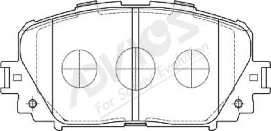 ADVICS-SEA A1N123Y - Тормозные колодки, дисковые, комплект autospares.lv