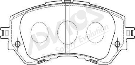 ADVICS-SEA A1N254Y - Тормозные колодки, дисковые, комплект autospares.lv