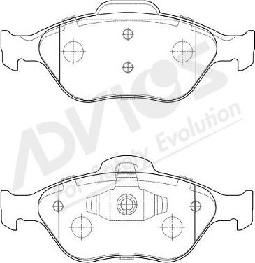 ADVICS-SEA A1N262Y - Тормозные колодки, дисковые, комплект autospares.lv