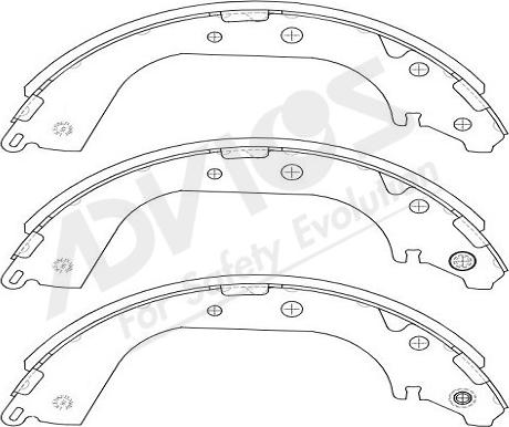 ADVICS-SEA A8N009Y - Комплект тормозных колодок, барабанные autospares.lv