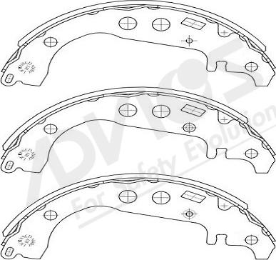 ADVICS-SEA A8N004Y - Комплект тормозных колодок, барабанные autospares.lv