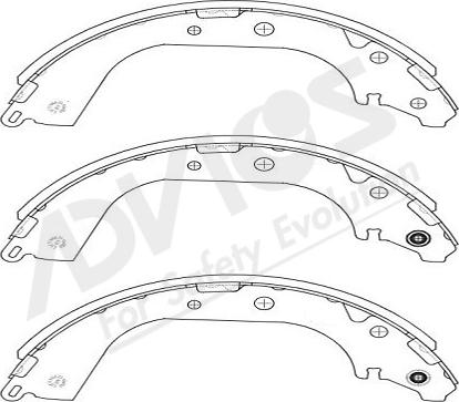 ADVICS-SEA A8N001Y - Комплект тормозных колодок, барабанные autospares.lv