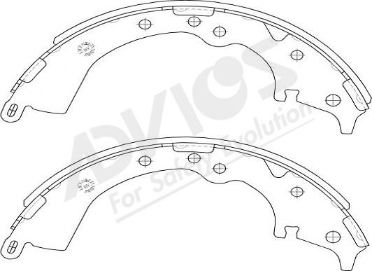 ADVICS-SEA A8N003Y - Комплект тормозных колодок, барабанные autospares.lv