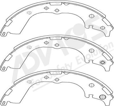 ADVICS-SEA A8N002Y - Комплект тормозных колодок, барабанные autospares.lv