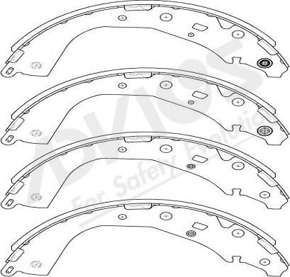 ADVICS-SEA A8N016Y - Комплект тормозных колодок, барабанные autospares.lv