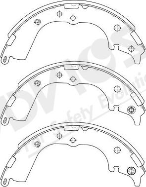 ADVICS-SEA A8N030Y - Комплект тормозных колодок, барабанные autospares.lv