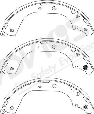 ADVICS-SEA A8N031Y - Комплект тормозных колодок, барабанные autospares.lv