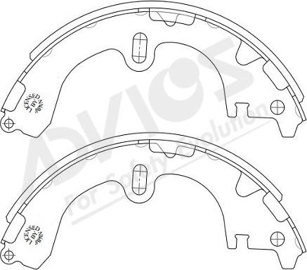 ADVICS-SEA A8N024Y - Комплект тормозных колодок, барабанные autospares.lv