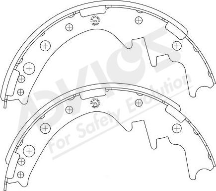 ADVICS-SEA A8N022Y - Комплект тормозных колодок, барабанные autospares.lv