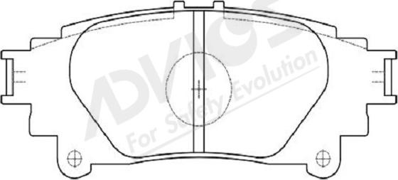 ADVICS-SEA A2N194Y - Тормозные колодки, дисковые, комплект autospares.lv