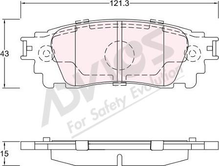 ADVICS-SEA A2N287 - Тормозные колодки, дисковые, комплект autospares.lv