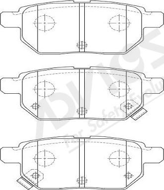 ADVICS-SEA A2N232Y - Тормозные колодки, дисковые, комплект autospares.lv