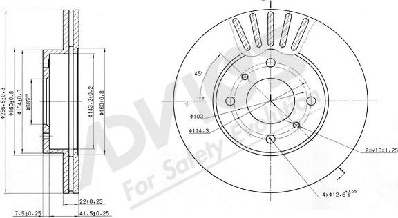 ADVICS-SEA B6F498 - Тормозной диск autospares.lv