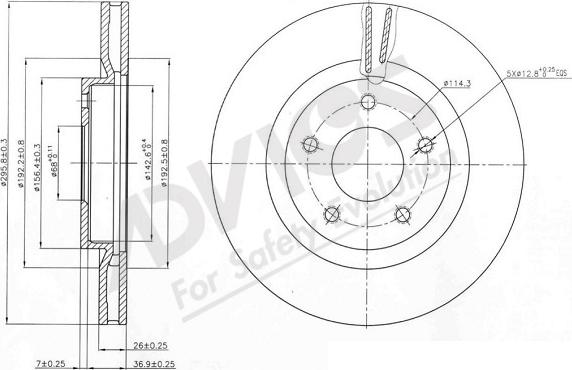 ADVICS-SEA B6F136 - Тормозной диск autospares.lv