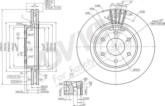 ADVICS-SEA B6F241 - Тормозной диск autospares.lv